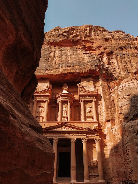 The famous Treasury or Al-Khazneh in Petra, Jordan