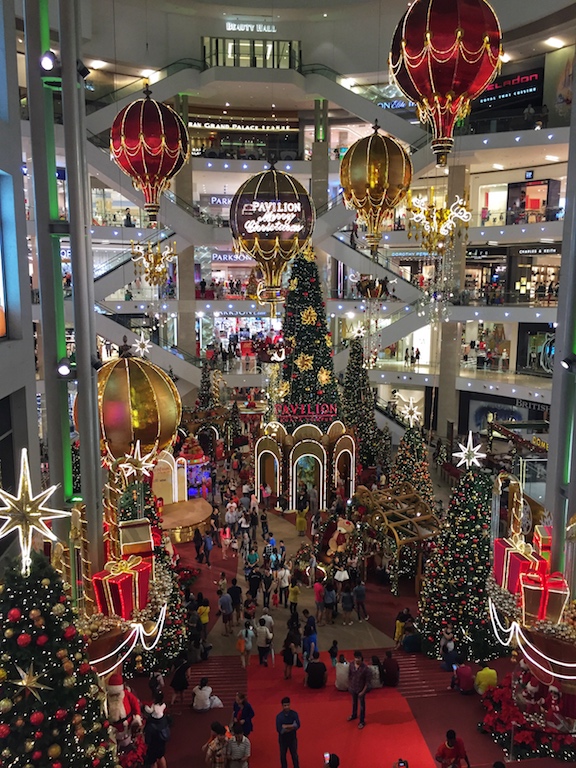 KL mall decorated for Christmas 