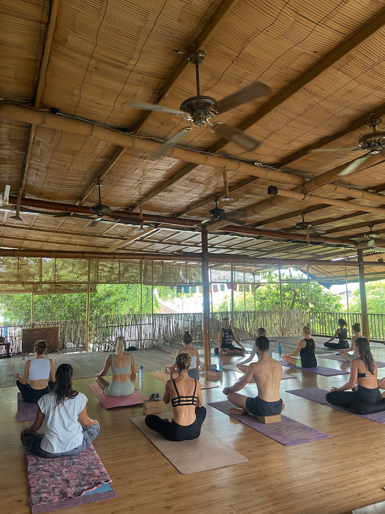 Bali yoga class 