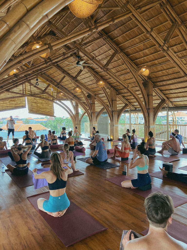 Open air-bamboo yoga studio 