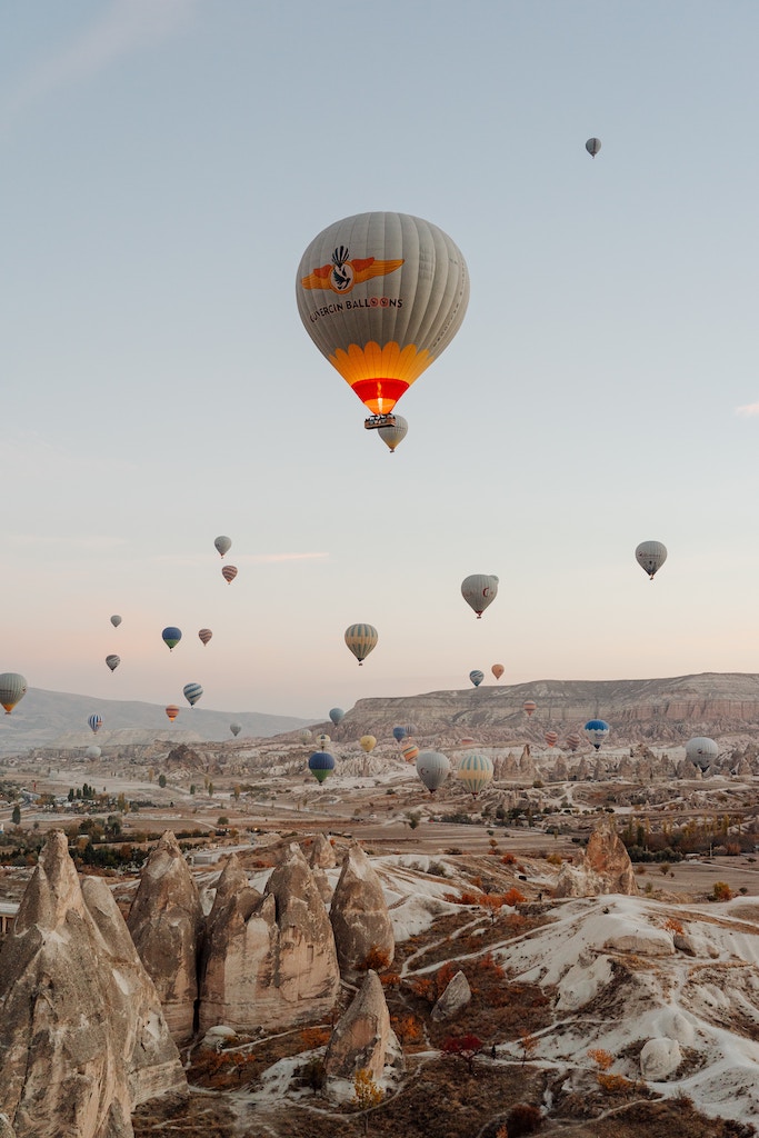 Sunrise hot air balloons in Cappadocia 