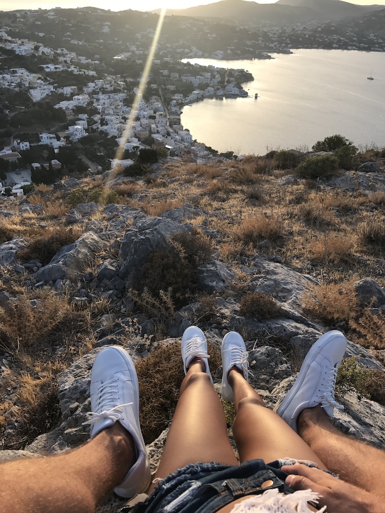 Greek island hike view