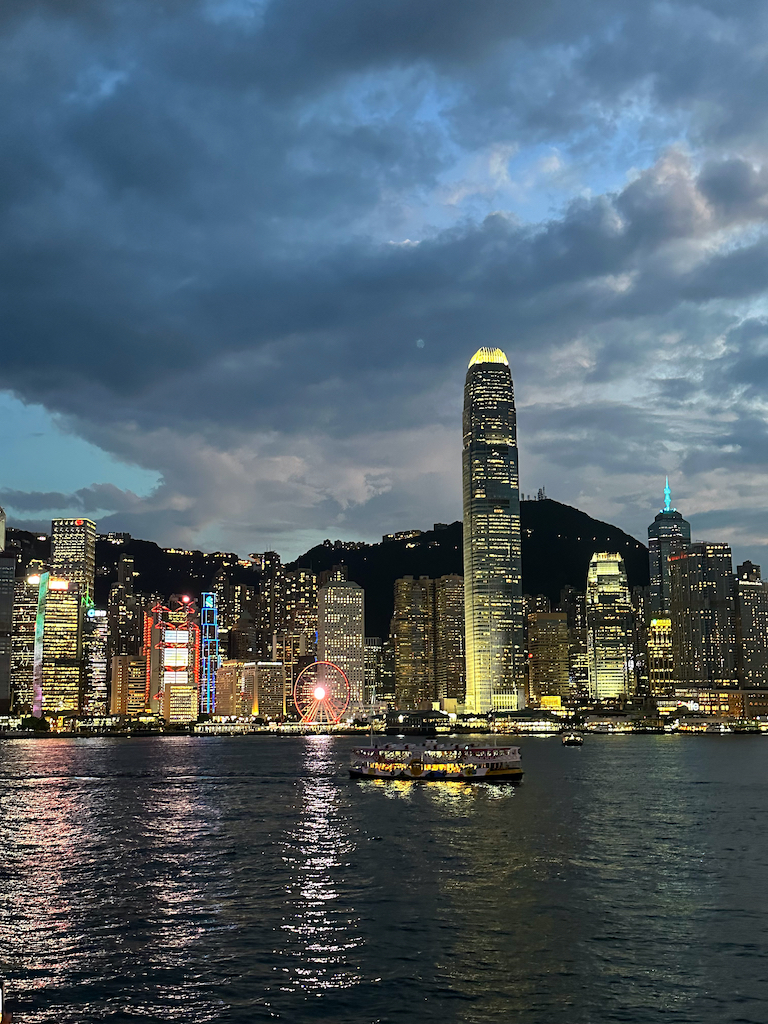 Hong Kong skyline at night 