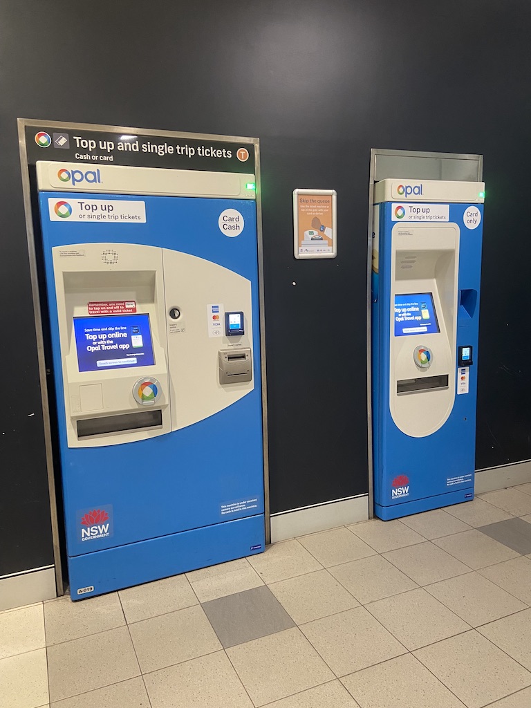 Public transportation payment system in Sydney 