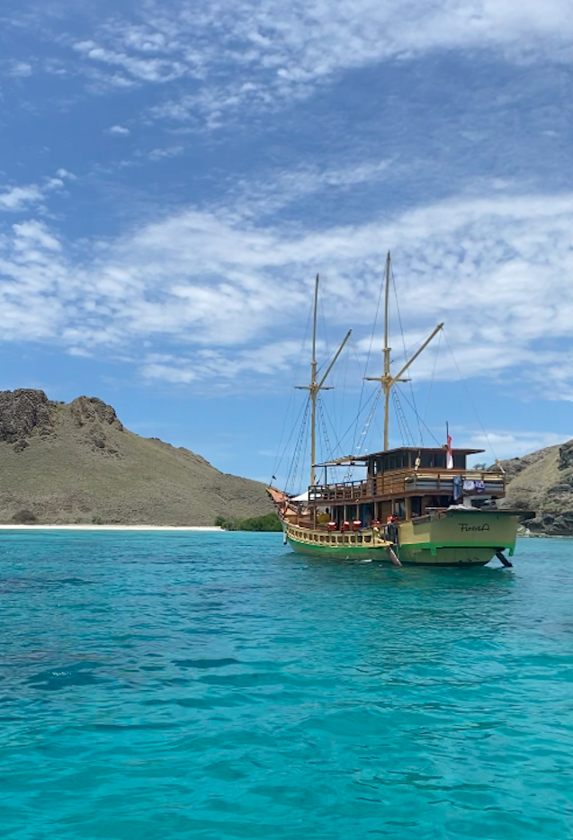Boat trip through Komodo Islands