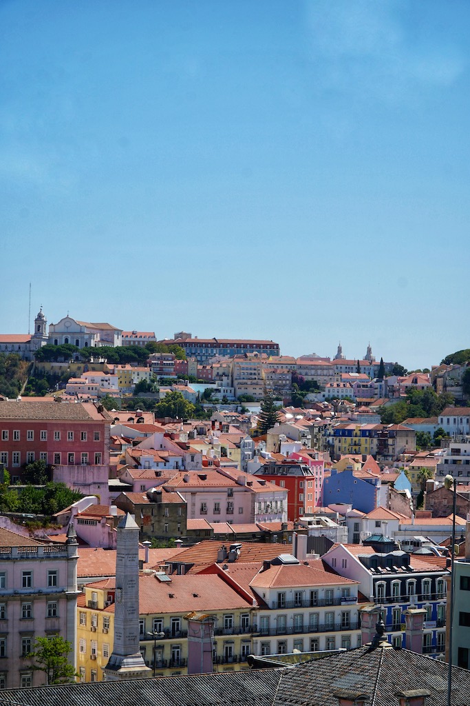Panoramic view of Lisbon in summer