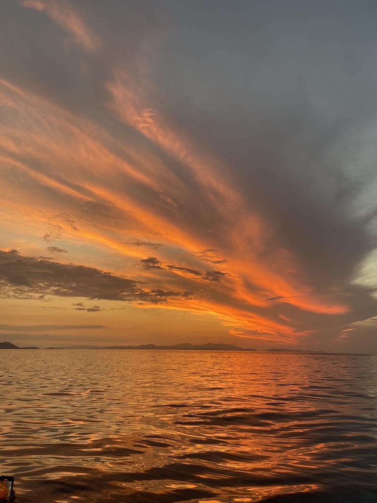 A Komodo boat trip sunset