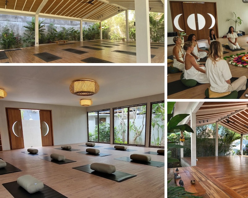 Modern yoga studio and practice spaces at The Path Bali