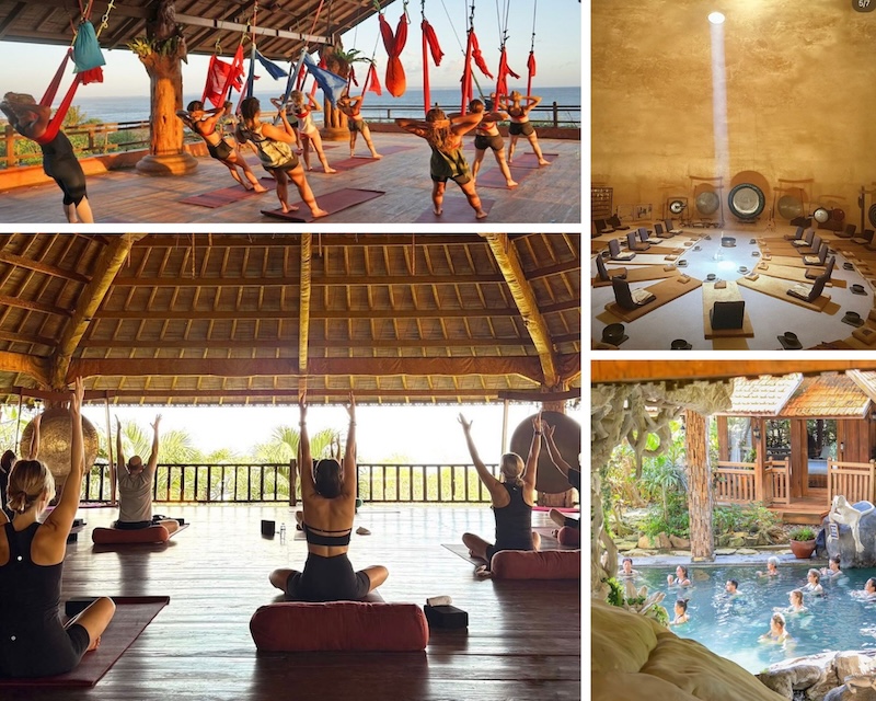 Ocean view yoga shalas and classes at Udara Bali