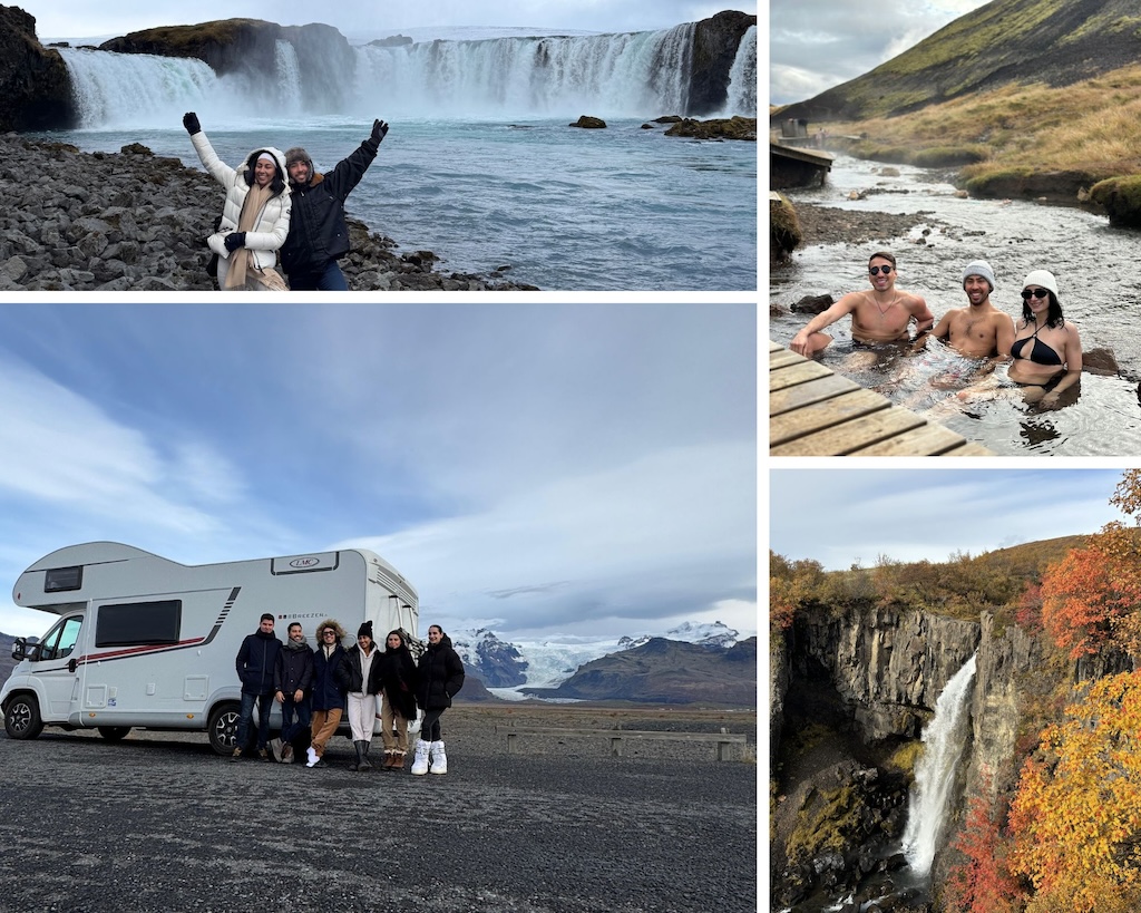Collage of things to do in October in Iceland