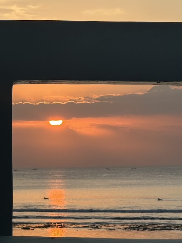 Bali beach sunset in September